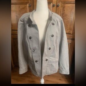 Light Gray Cotton Blend Jacket